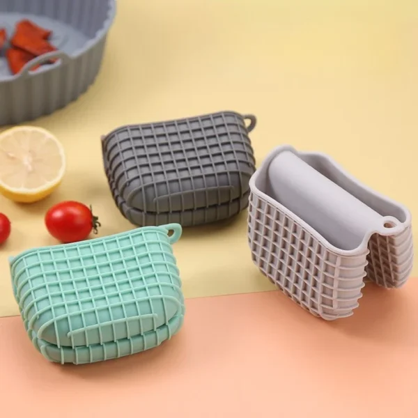 2pcs Non Slip Heat Resistant BBQ Gloves Silicone Oven Mitts for Grilling Baking Cooking Kitchen Accessories Household Product - Image 4