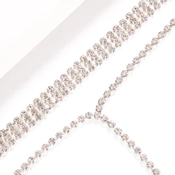 XSBODY Multi-Row Tassel Necklace for Women Boho Long Rhinestone Choker New Y Neck Accessories Fashion Jewellery Aesthetic 2022 - Image 6