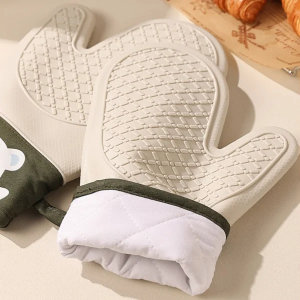 2pcs Silicone Gloves Thickened Insulation Gloves Anti Slip Anti Scald Oven Gloves Kitchen Baking ToolS - Image 5