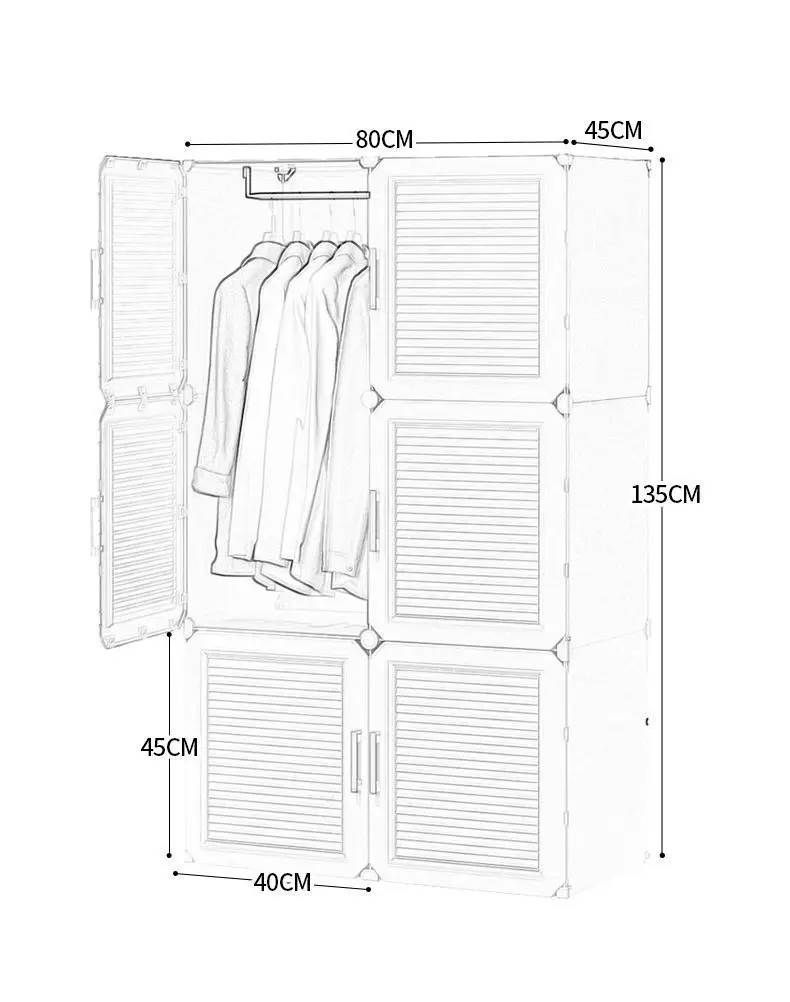 Household Collapsible Wardrobe: Multifunctional Dustproof Plastic Storage 8 kf S7f51c05aed564740b1e2151bf833b4fdg