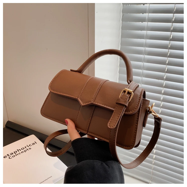 Black PU Leather Shoulder Bag: Fashion Crossbody Vintage Underarm Satchel 12 kf S7fc0fe40bace4c19949a7008765cb6ef3