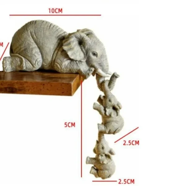 3 Pcs/set Cute Elephant Hug Baby Doll Resin Handicraft Decoration Home Decor Gift Decorative Figurines Miniatures Accessories - Image 6
