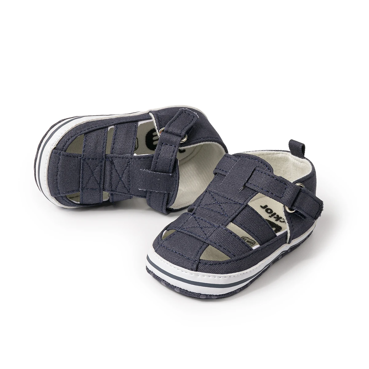 Meckior Canvas Baby Sandals: Newborn Casual Breathable First Walkers (0-18M) 16 kf S830a5230559446168c654eeadeff6aba8