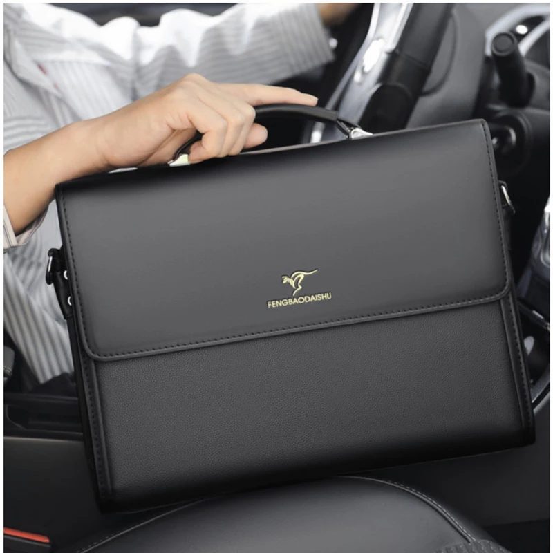 Kangaroo Brand Luxury Leather Messenger Bag: Men's Chest Crossbody Bag 18 kf S841b4cd62fe348deac38e0f3b8f78deeC