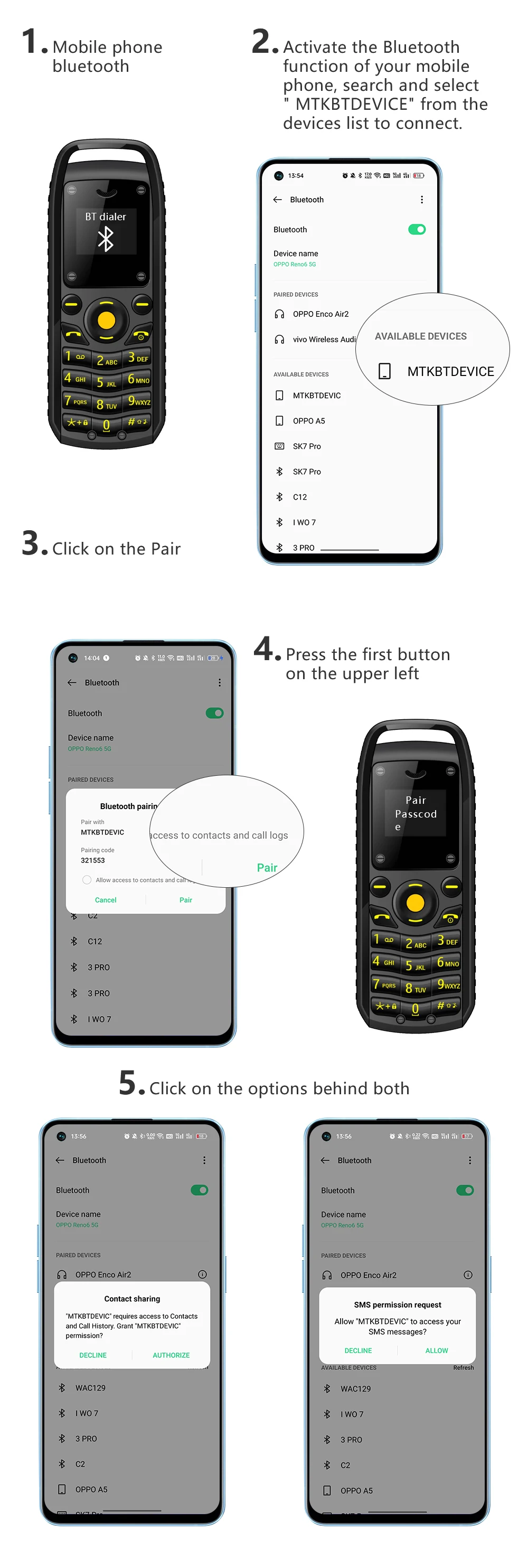 SERVO B25 Mini Button Phone: Dual SIM, Bluetooth Dialing, Blacklist 13 kf S874212a0f0934c7f93b76bbbd23dca59c