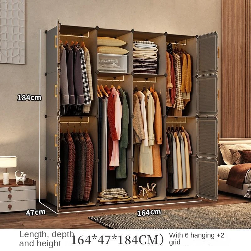 Household Wardrobe Organizer: Dustproof Collapsible Storage Cabinets 35 kf S89a43701569a4fc09df182f7b827d150h