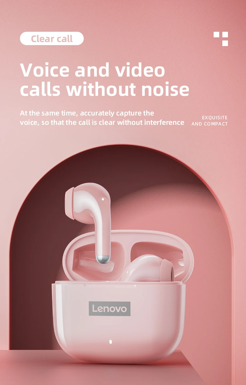 5PCS Lenovo LP40 Pro TWS Earphone: Bluetooth 5.0, Noise Reduction, Touch 18 kf S8d65bbfb7bb9435daf3d8a6ee055c5cfl