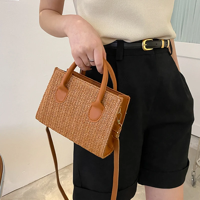 Grass Woven Crossbody Bag: Japanese Flower Handbag, Fashion Shoulder Bag 20 kf S8eeb8e2d6e49428e8995e6233e6f36d1G