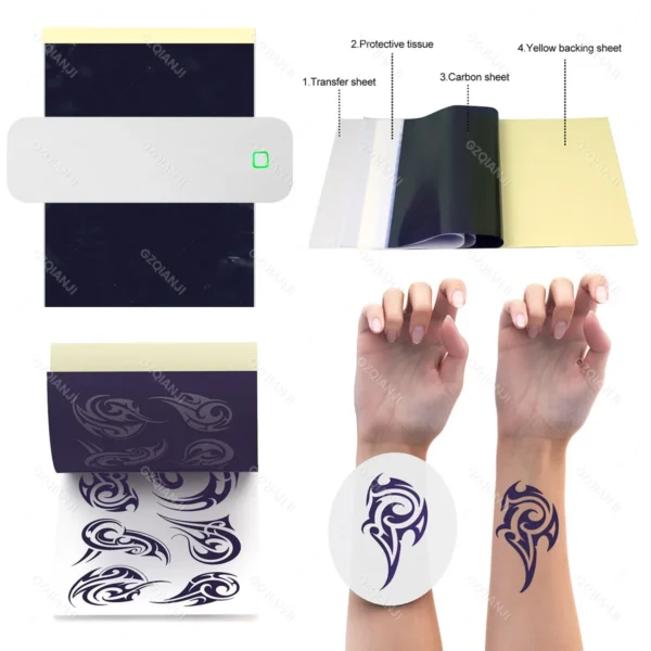 A4 ink-free Wireless Portable Printer Mobile Bluetooth Compatible with iOS Android Notebook Computers Maker For Photo PDF Print - Image 6