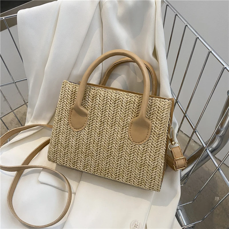 Grass Woven Crossbody Bag: Japanese Flower Handbag, Fashion Shoulder Bag 32 kf S935d6cb41885430f91136c6c2234f869W