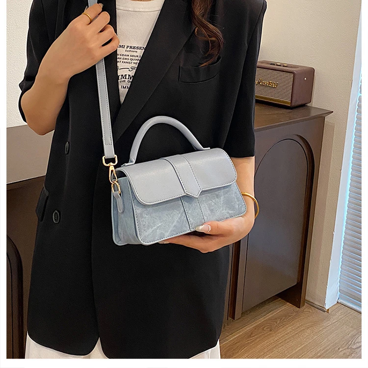 Black PU Leather Shoulder Bag: Fashion Crossbody Vintage Underarm Satchel 19 kf S93621509eac3456d9a728eaefc9a0721s