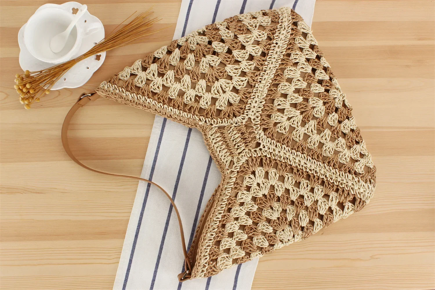 Weaving Clutches Top-Handle Bag: Large Portable Beach Shopper Tote Bag 28 kf S9757d3740e7a48e79f0d2e0d4595c7ab2