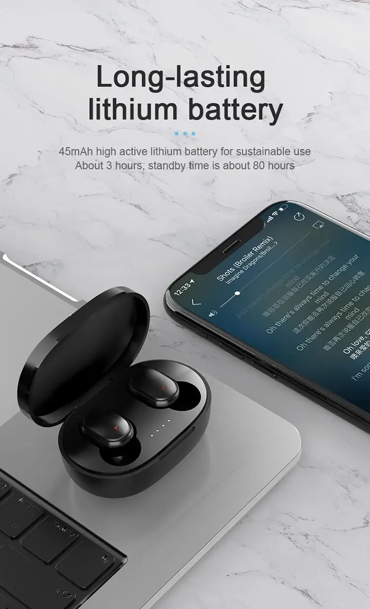 A6S TWS Wireless Headset: Bluetooth Headphones, Sport Stereo Earbuds 8 kf S9855f7a7add14018b3bfd224e26cffe02