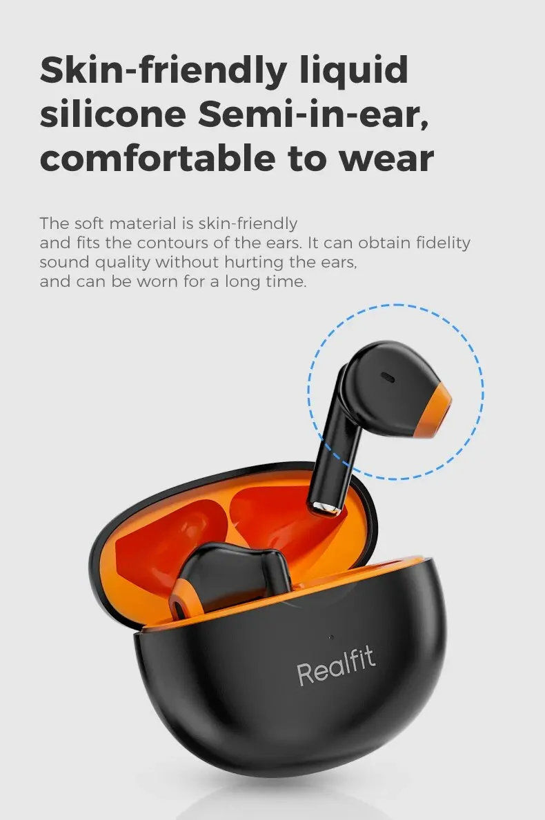 Realfit F2 TWS Bluetooth Earphone: Excellent HIFI Quality Wireless Earbuds 18 kf S9c2411baf1014234a2869c43f64bcf99K