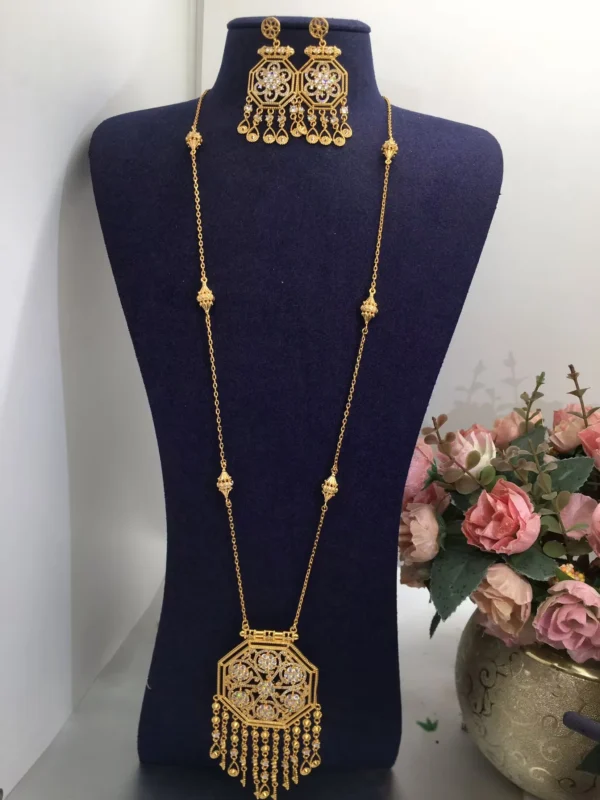ACCKINGTrendy Fashion2PCS Luxury Waterdrop Indian Jewelry Sets For Women Wedding Party Indian Dubai Bridal jewelry Set