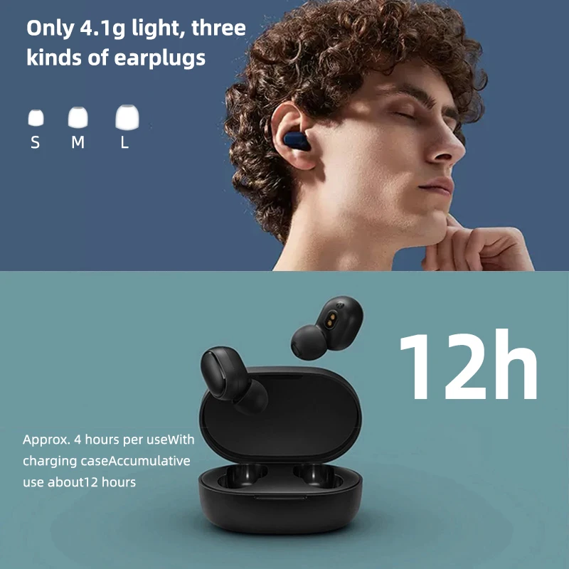 Xiaomi Redmi Airdots 2: Mini Wireless Earbuds, Sport/Gaming Headset w/ Mic 16 kf S9cc436ed726046308c785ad2fb0473c4Z