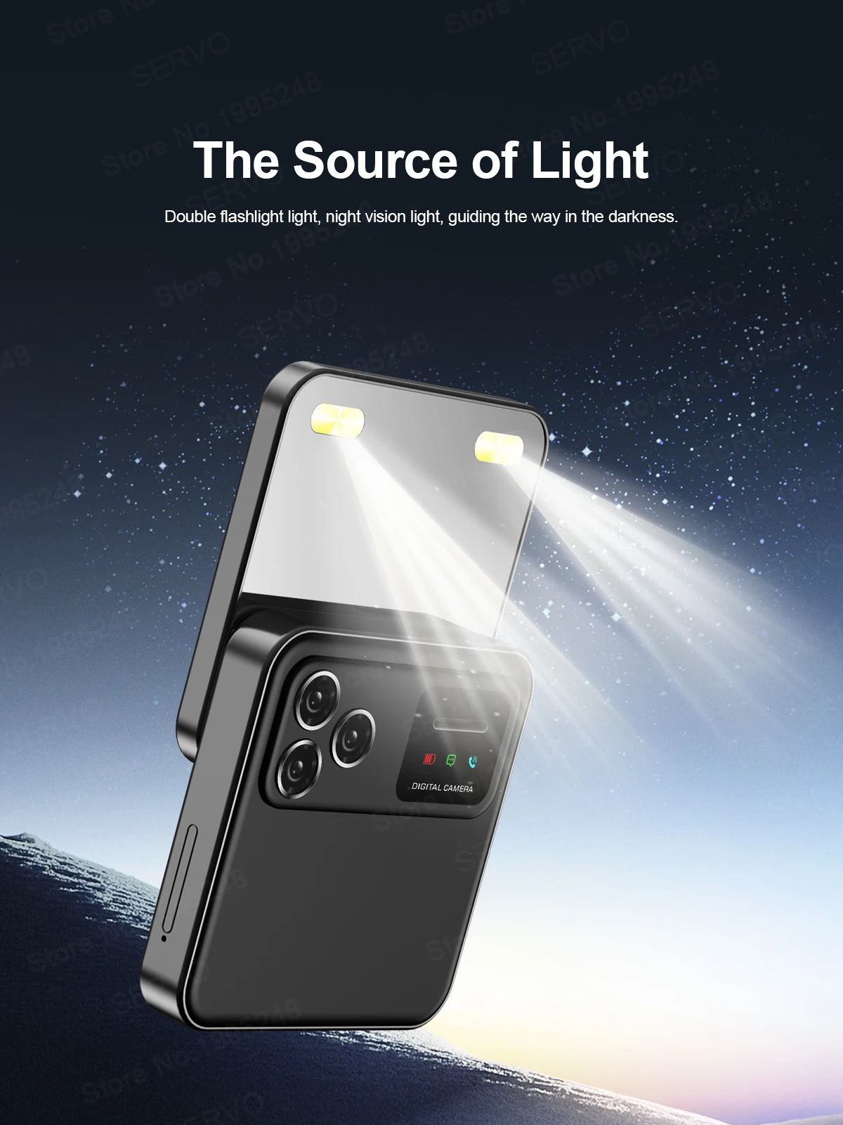 SERVO R18Pro Rotating Screen Mini Phone: Magic Voice, Button Slider, 2.4" 11 kf S9cf0fb19f2c744d7a448adf9cd38c16c0