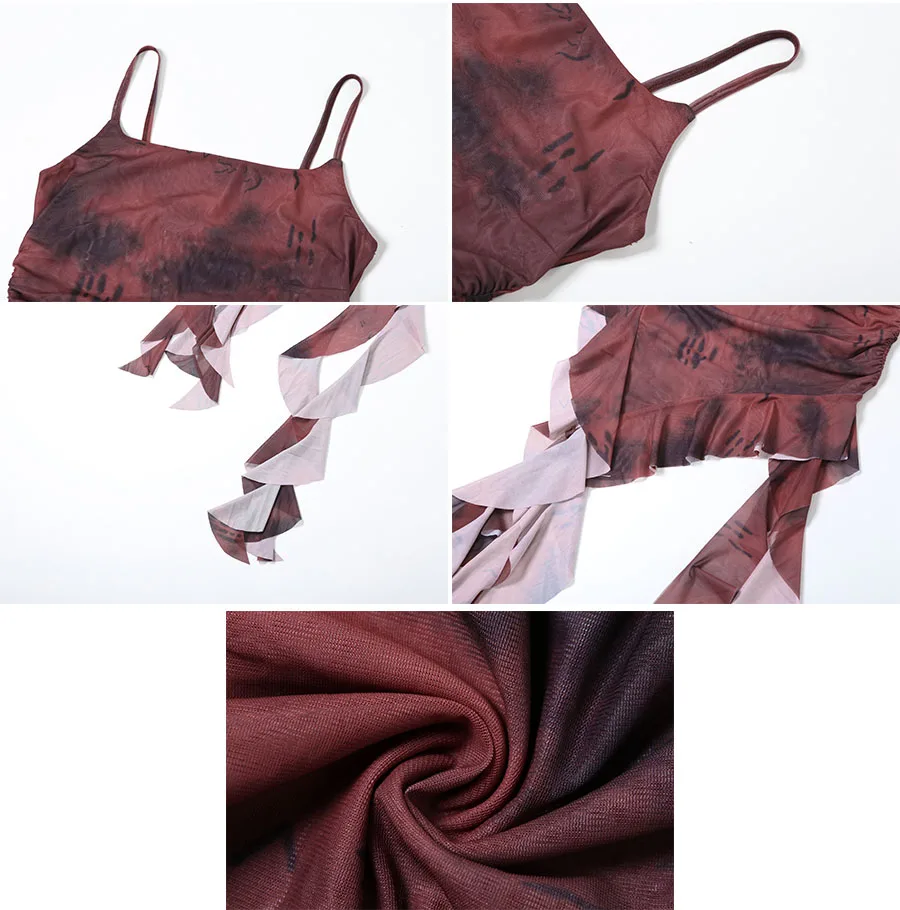 Nibber Mini Sling Dress: Sweet Gradient Ruffles Tassel Summer Party Wear 10 kf S9e1d348d7be246418f54c0c329bef41a9