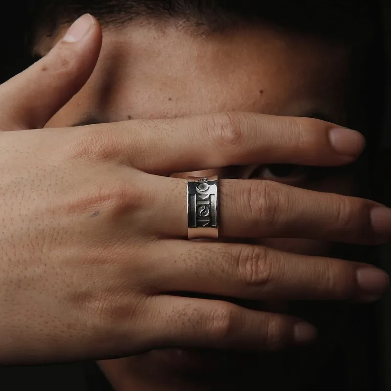 Retro Mongolian Ring: Silver Punk Gothic Open Ring, Unisex Lovers Gift 11 kf Sa08765edfbf94d6cab8cc6cf90f7f716N