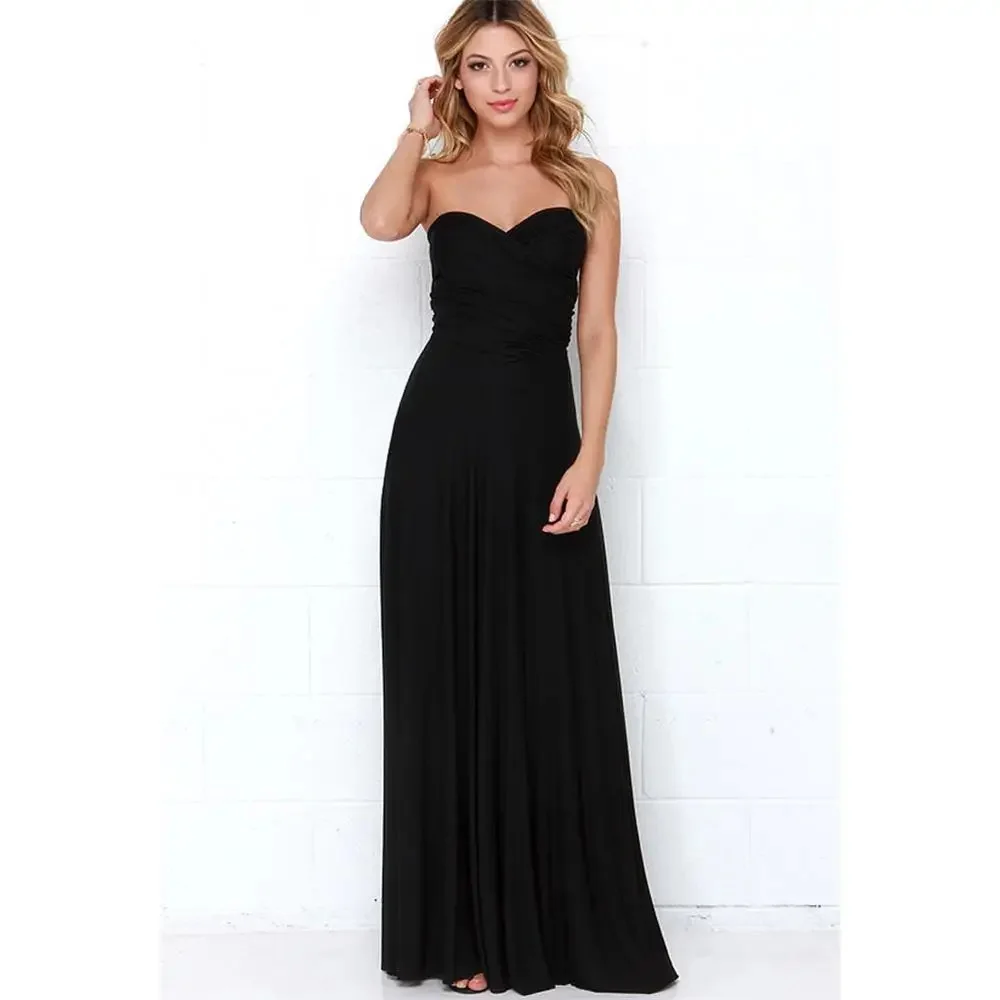 Multiway Wrap Convertible Maxi Dress: Boho, Club, Bridesmaid Bandage Robe 11 kf Sa3ce0e606c164badbe2219e0a75c7b83r