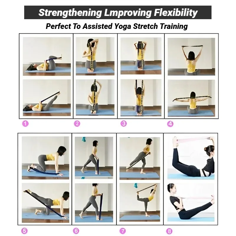 Resistance Band Yoga Belt: Latin Training Elastic Bands for Dance & Pilates 13 kf Sa71866e16e104649a10a0be89596541ak