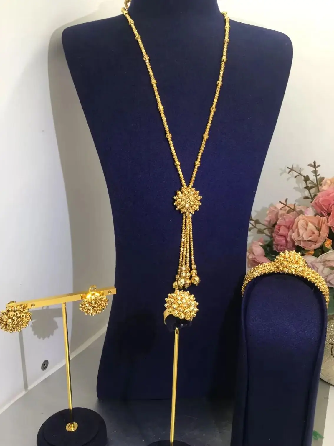 JaneKelly Luxury Big2 pcs Jewelry Set With Cubic Zirconia for Women Bridal Party Wedding Accessories indina Saudi Arabic Dubai