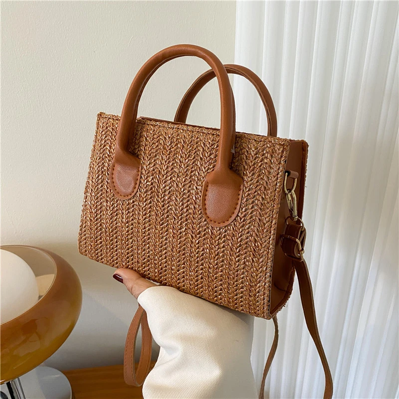 Grass Woven Crossbody Bag: Japanese Flower Handbag, Fashion Shoulder Bag 30 kf Sa84f8f1f13424f1c90981fe5be658205S