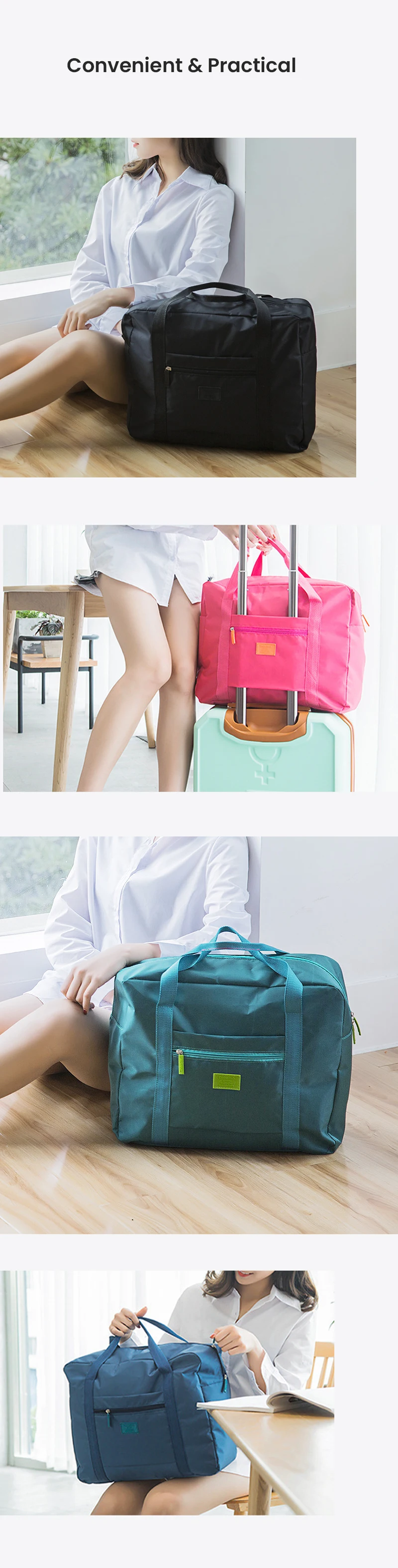 Lightweight Foldable Travel Duffel Bag: Unisex Tote Carry-On Weekender 11 kf Sa9bf69ba73934601886b1a8087410ba44