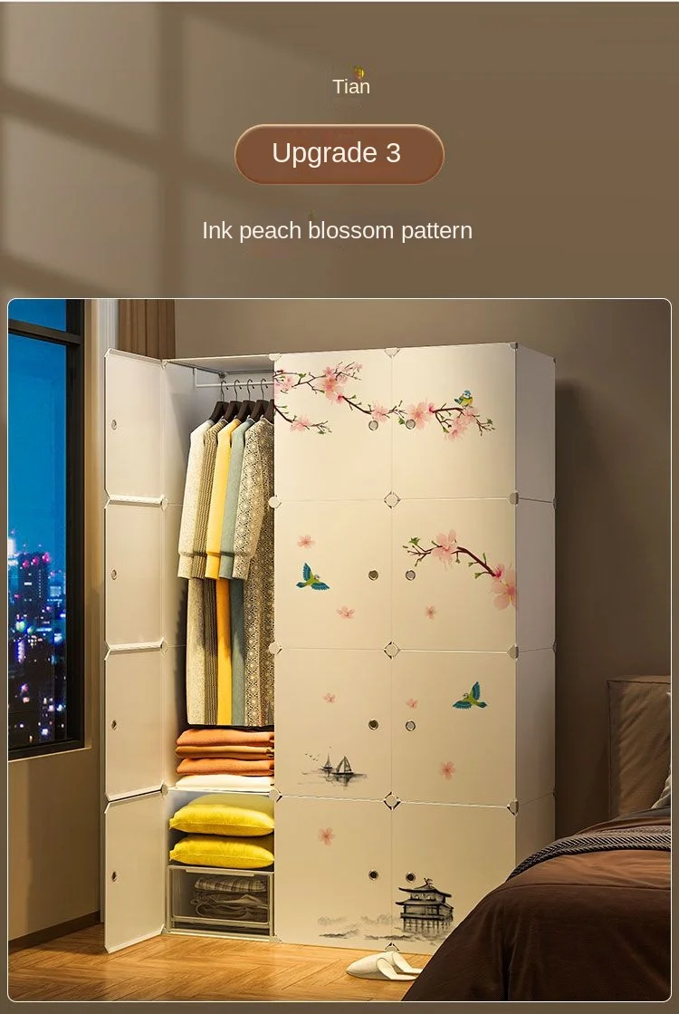 New Collapsible Wardrobe: Plastic Durable Clothes Cabinet Storage Locker 12 kf Saa38a07c99084cfba35214491bf2c489o