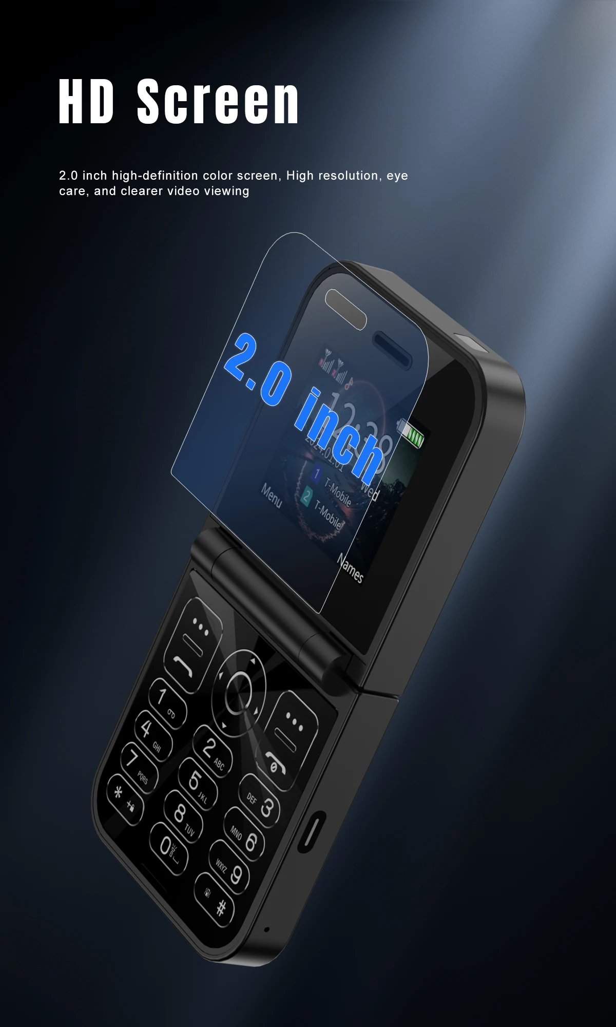 SERVO F15 Mini Flip Phone: Dual SIM, Magic Voice, Call Recording, 2G GSM 20 kf Saa55b3f8e5b64ba9802b319fa150749bJ