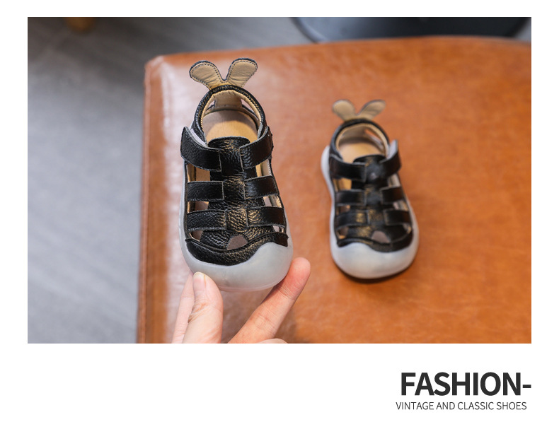 Baby Girls Boys Sandals: Genuine Leather Soft-Soled School Beach Shoes 14 kf Saaf7aedca6634d07a6bcd486c7b7d58ak