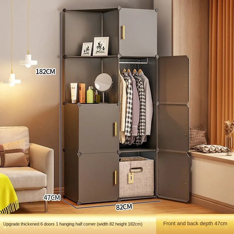 Minimalist Wardrobe: Plastic Collapsible Cube Closet for Luxury Hotel/Home 17 kf Sab68e1f9a8284ba3b8ac874882afb202f
