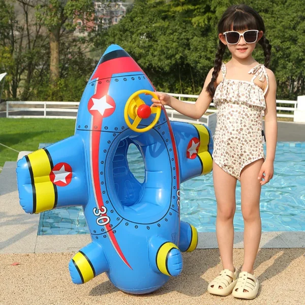 Baby Swim Ring Inflatable Toy Aircraft Shape Swimming Circle Seat Float Swimming Pool Beach Summer Water Toy For Kid Children - Image 5