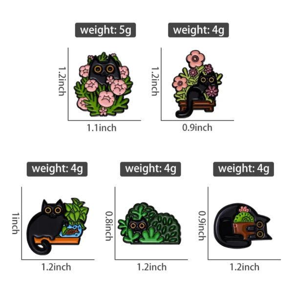 4-6Pcs/Set Punk Witch Ghost Skull Enamel Pin Cartoon Frog Black Bird Animal Medicine Bottle Brooch Clothes Lapel Badge Jewelry - Image 5