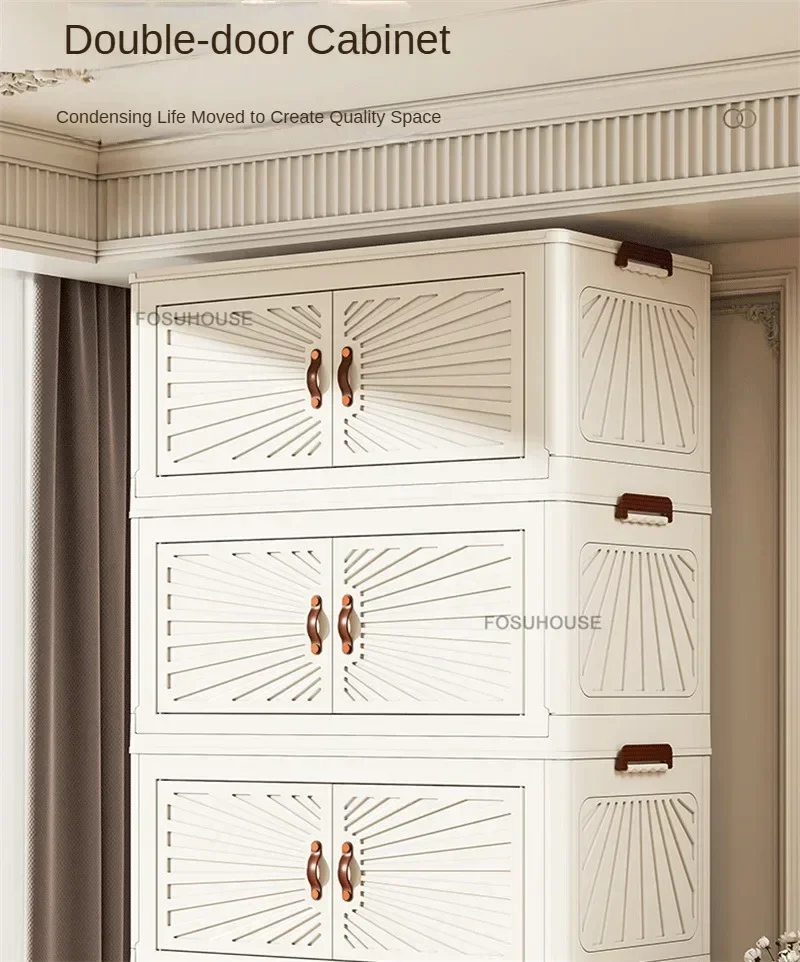 Nordic Folding Wardrobe: Simple Multi-Layer Closet Storage Locker 25 kf Sb3638d48794b4f0aa4abae44677700bec