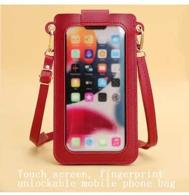 Soft Leather Phone Purse: Touch Screen Wallet Crossbody Shoulder Handbag 18 kf Sb3bd679b1df84108b9348e56b9e51955e