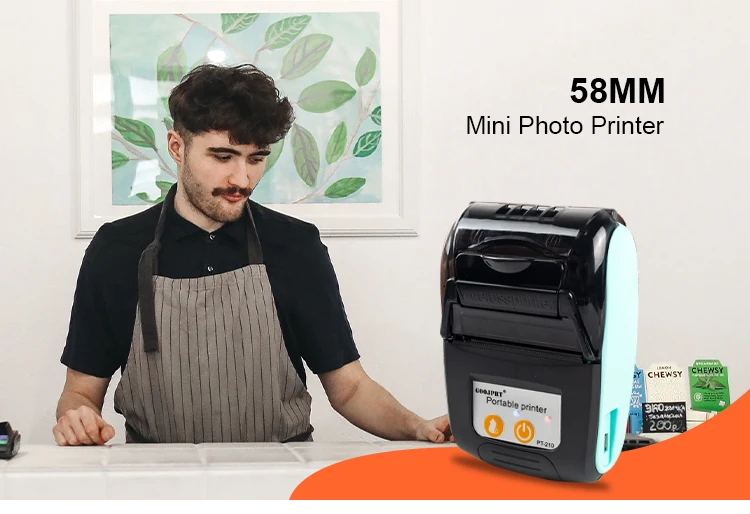 Mini Thermal Receipt POS Printer: Wireless Bluetooth 58mm Bill/Ticket 7 kf Sba1cc37053ad462ca578a69c332613c3b