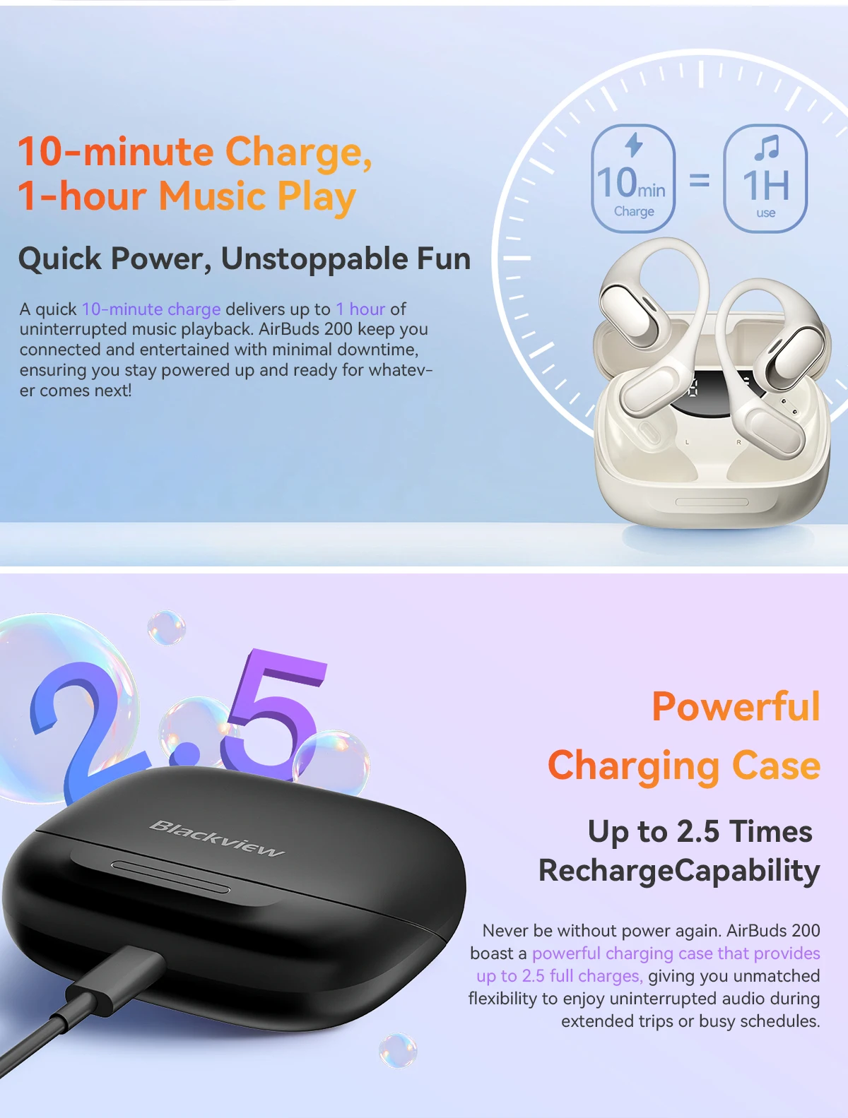 Blackview Airbuds 200: Portable Open-Ear Wireless Headphones, Touch Control 21 kf Sbc519b330b664c56b0df2328eb658c2fI