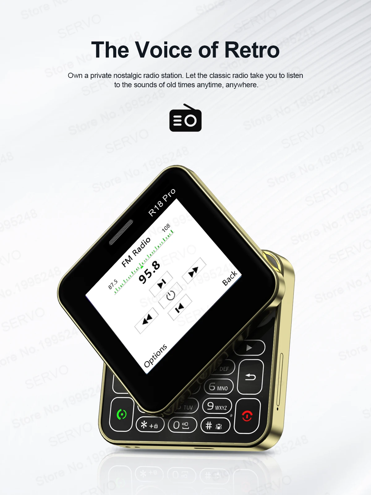 SERVO R18Pro Rotating Screen Mini Phone: Magic Voice, Button Slider, 2.4" 12 kf Sbdda94d4149843428e2e15c19253e10fN