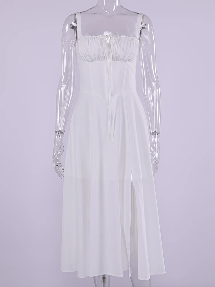 NewAsia Solid Sleeveless Long Dress: Bandage Camisole Padded Elegant Vestidos 27 kf Sbf0b3b502e554caab686c2793fd63d7dZ