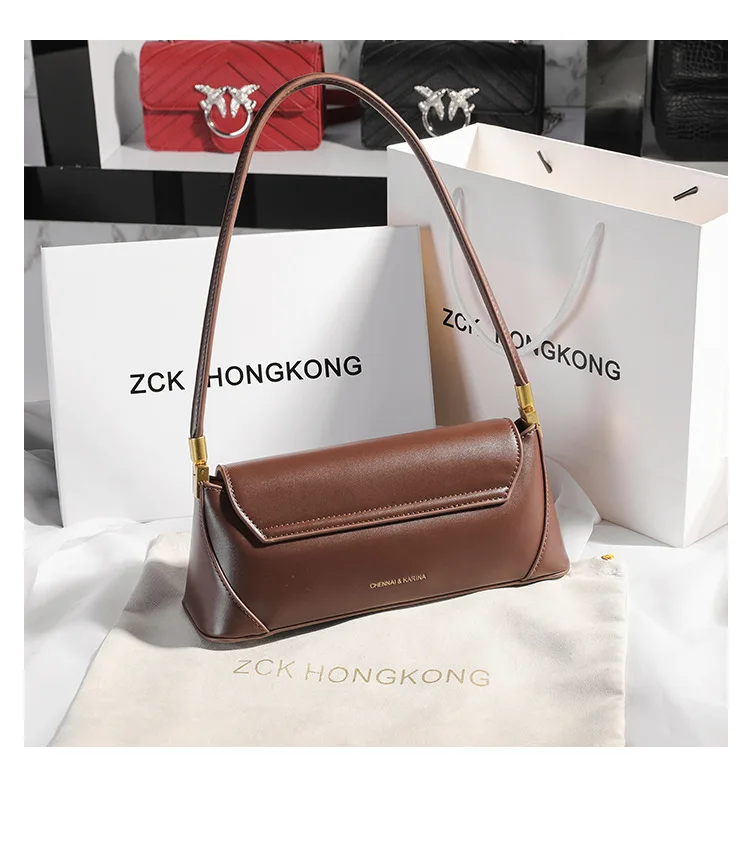 Genuine Leather Armpit Bag: Retro Niche Solid Color Portable Shoulder Bag 28 kf Sc18c885f52104aec9de4318c4ef1f6aaO