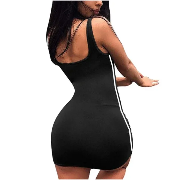 Summer Women Casual Sheath Dress Lady Spaghetti Strap Sleeveless Sexy Stretch Slim Dress Vestidos - Image 4