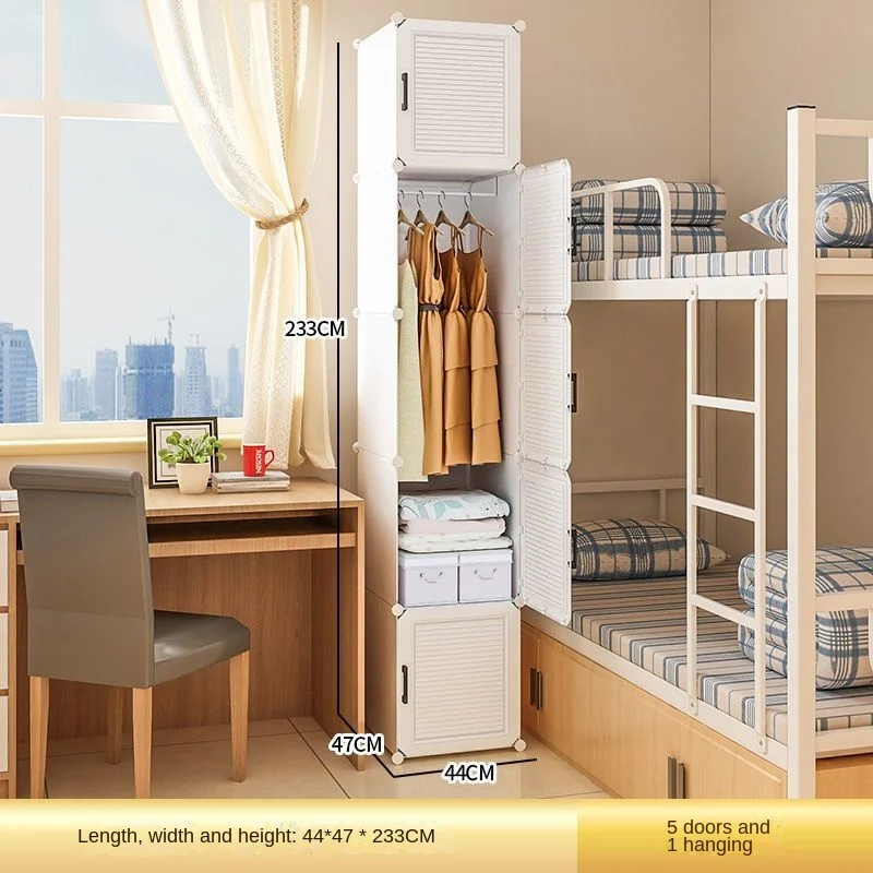Household Folding Wardrobe: Dustproof Plastic Collapsible Storage Closet 22 kf Sc7c582a6d55f4446b0f812f618081d34E