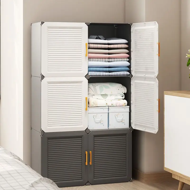 Household Collapsible Wardrobe: Multifunctional Dustproof Plastic Storage 16 kf Sc803a0d8eb68470ba9ffee5848eb614fF