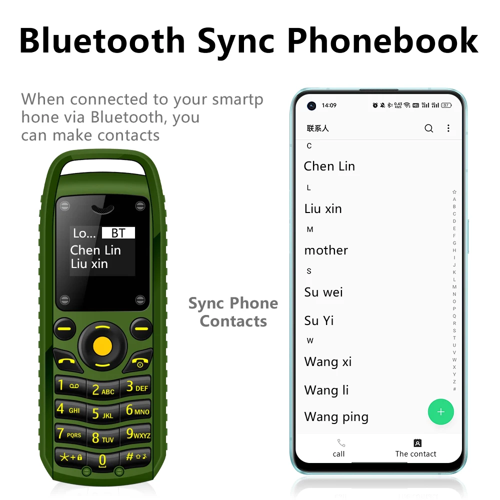 SERVO B25 Mini Button Phone: Dual SIM, Bluetooth Dialing, Blacklist 10 kf Sc84baed01d9142dea4ea197176d38ff10