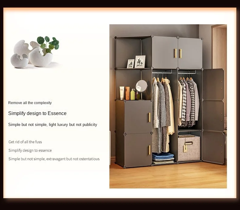 Folding Wardrobe: Plastic Collapsible Sturdy Cube Storage Closet Furniture 10 kf Sca936d9f1ec64791b2b8ed3c72dfca9fV