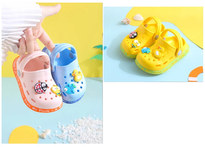 Summer Baby Shoes Sandals: Cartoon Mules for Girls & Boys Garden Shoes 11 kf Scaaf56e22970474484b59e30c23d7e29P