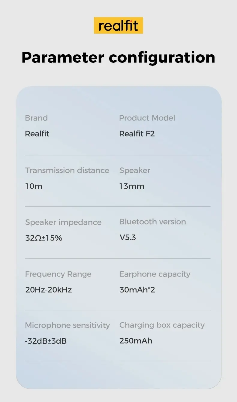 Realfit F2 TWS Bluetooth Earphone: Excellent HIFI Quality Wireless Earbuds 27 kf Scb82ccd906aa43ec8785cf449e6e2b535