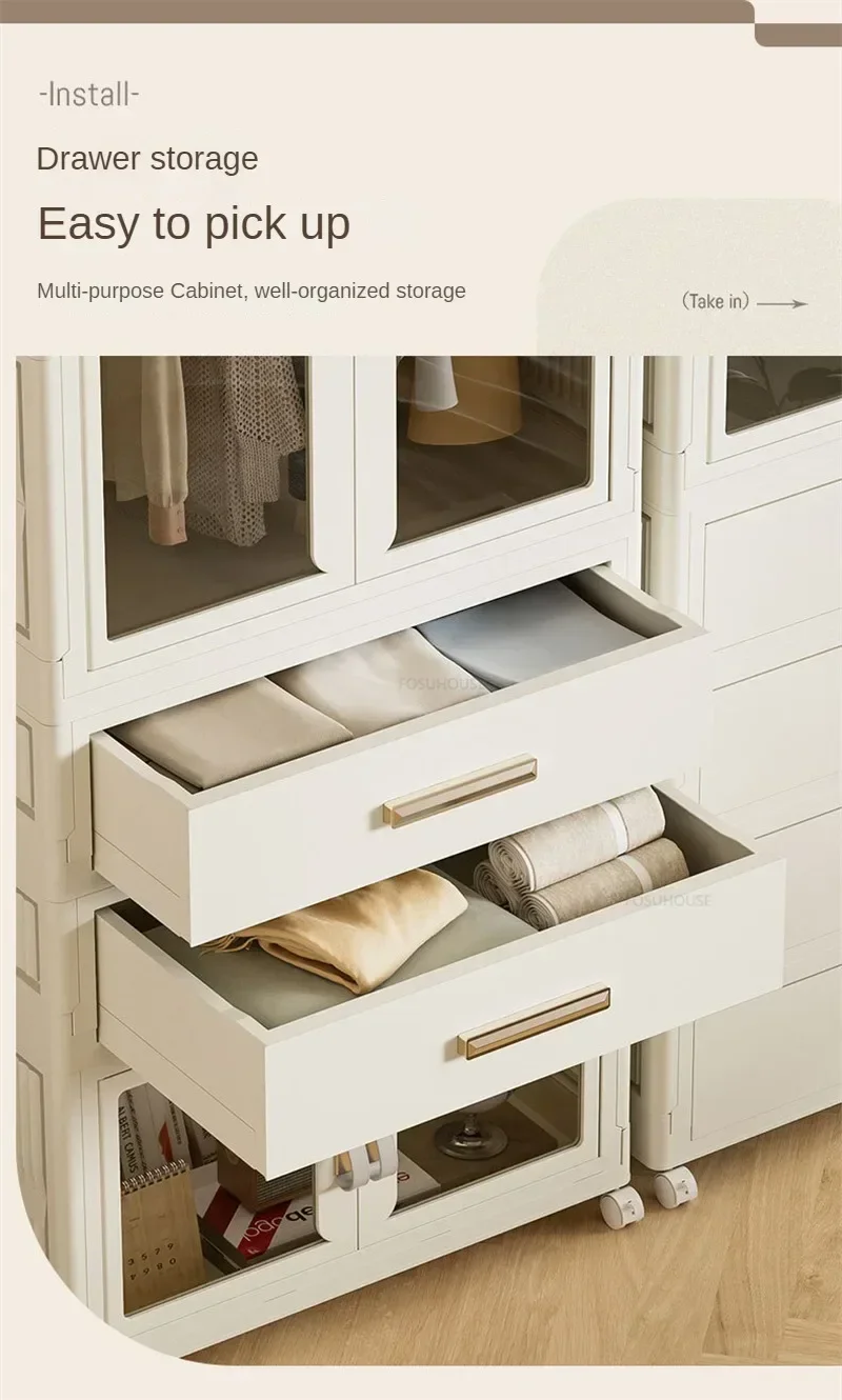 Simple Folding Wardrobe: Multi-layer Dustproof Partition Closet Storage 18 kf Scbacb3a5d1c64a94b5bfcbe15f24568bU
