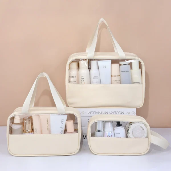 Portable Travel cosmetic bag Women Transparent Makeup Bag Large-Capacity Bath Wash Bags Multifunction Waterproof Storage Case - Image 2